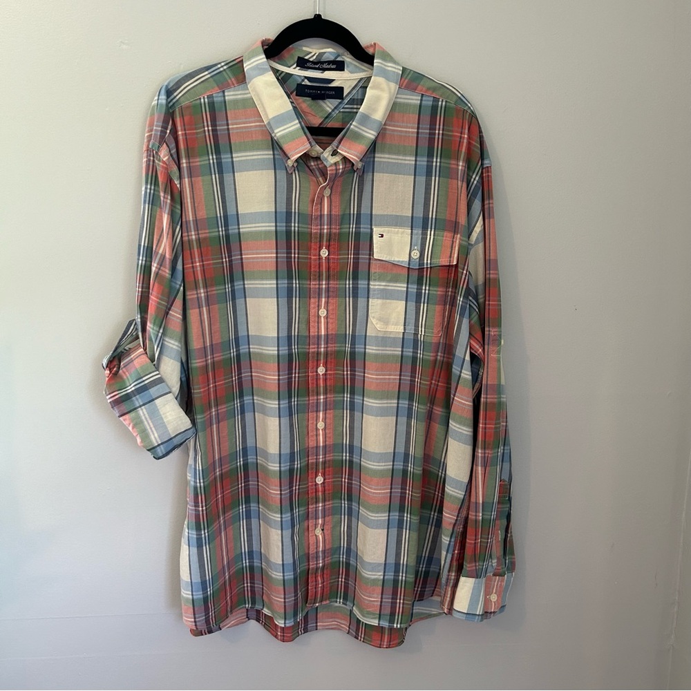 Tommy Hilfiger Island Madras size XXL button down shirt